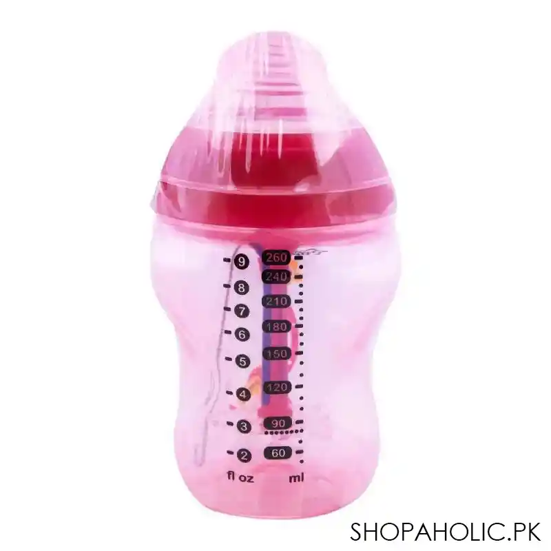 tommee tippee 0m+ pp feeding bottle, red/elephant, 260ml   422656/38 image2