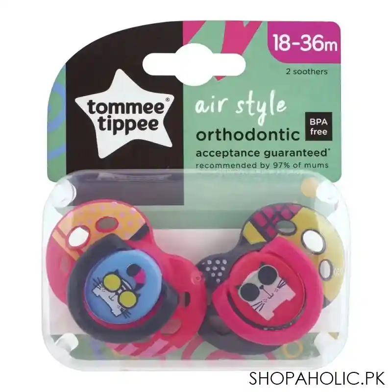 tommee tippee air style soother, 2's, 18 36m, 433403/38 main image