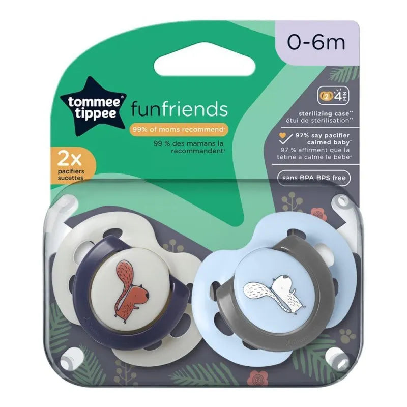 tommee tippee fun friends soother, for 0 6 months, 2 pack, 533453 image2