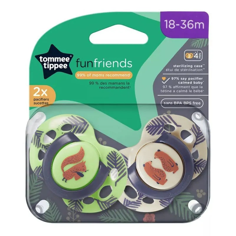 tommee tippee fun friends soother, for 18 36 months, 2 pack, 533461 image2