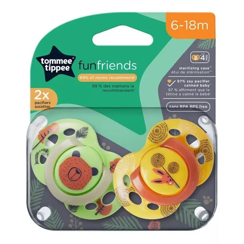 tommee tippee fun friends soother, for 6 12 months, 2 pack, 533457 image2