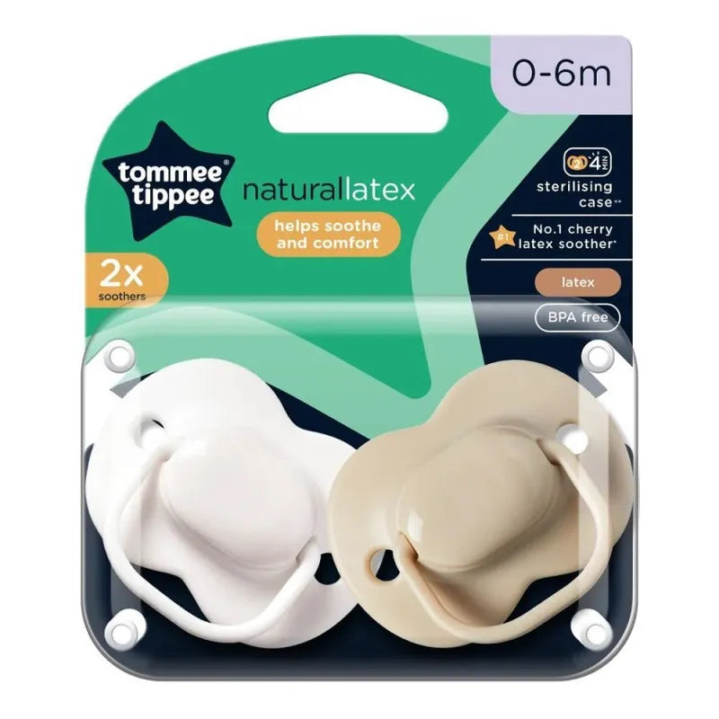 tommee tippee natural cherry latex soother, for 0 6 months, 2 pack, 433532 image2