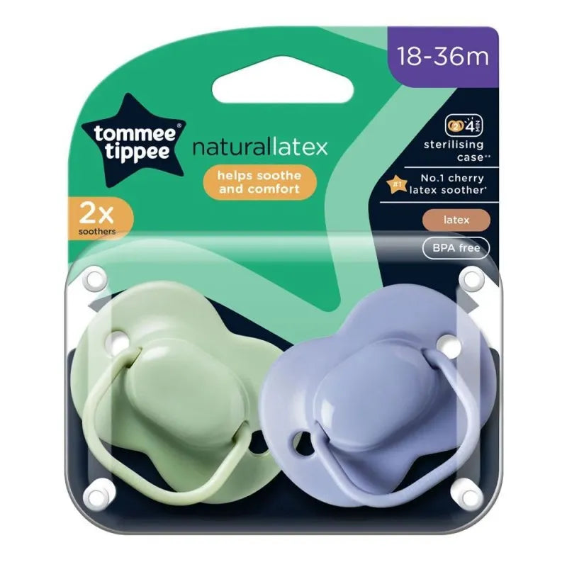 tommee tippee natural cherry latex soother, for 18 36 months, 2 pack, 433534 image2