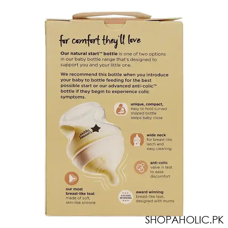 Tommee Tippee Natural Start PP Feeding Bottle, 0m+ Slow Flow, BPA Free, 150ml, 423901 - Image 4