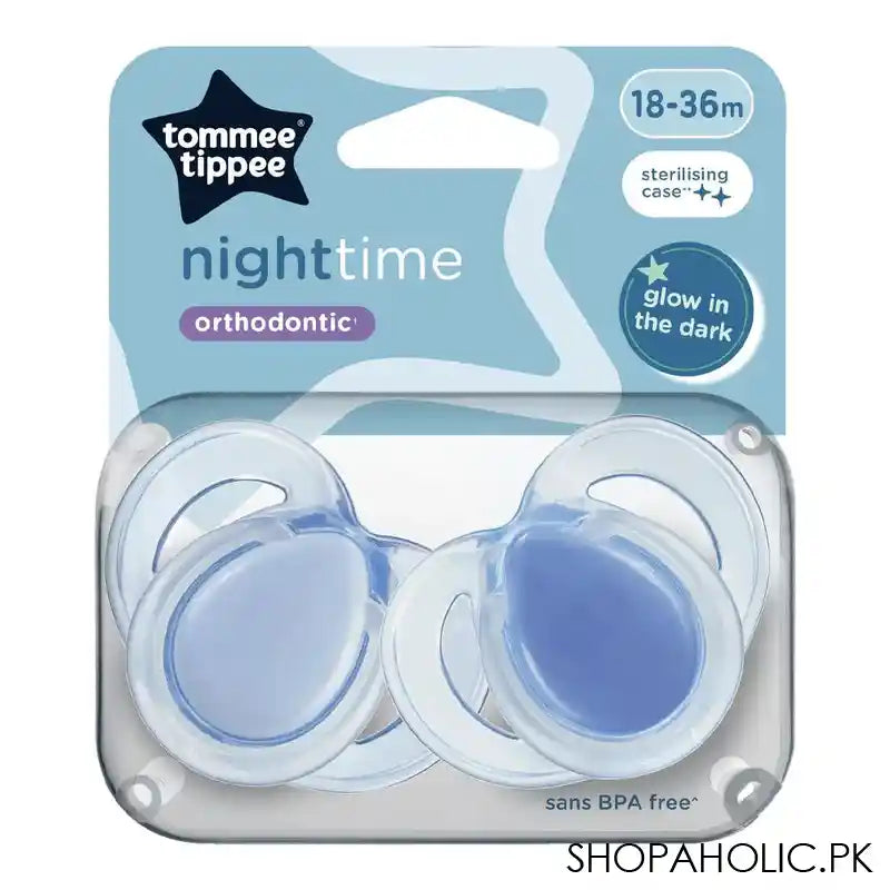 Tommee Tippee Night Time Orthodontic Soother, BPA Free, For 18-36 Months, 2-Pack, 433362 - Image 3