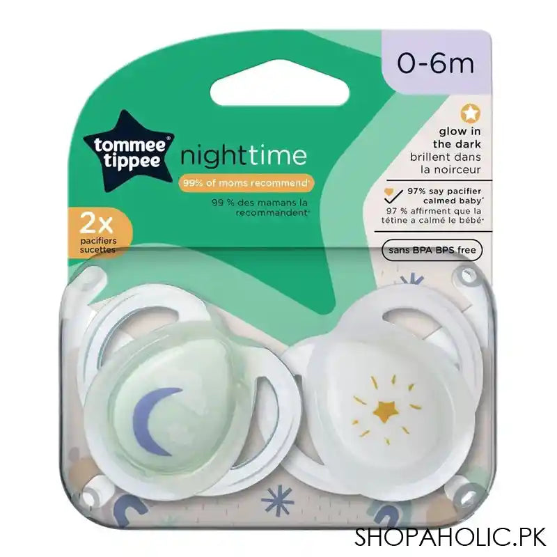 Tommee Tippee Night Time Soother, For 0-6 Months, 2-Pack, 533465 - Image 2