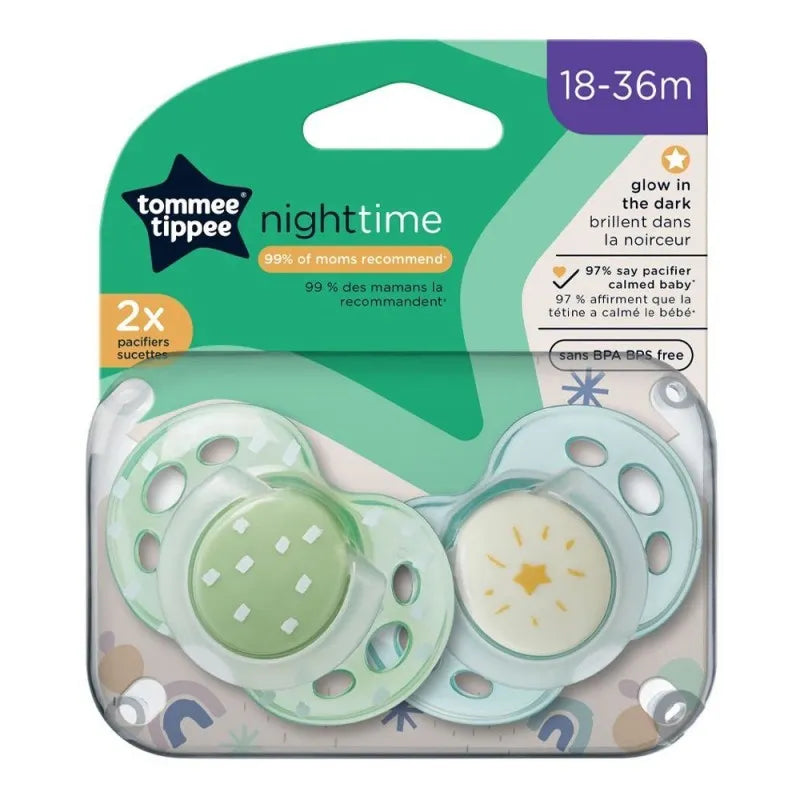 tommee tippee night time soother, for 18 36 months, 2 pack, 533473 image2