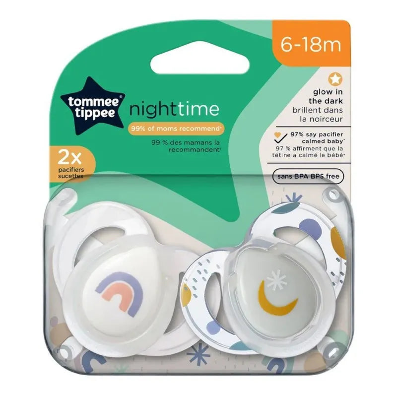 tommee tippee night time soother, for 6 18 months, 2 pack, 533469 image2