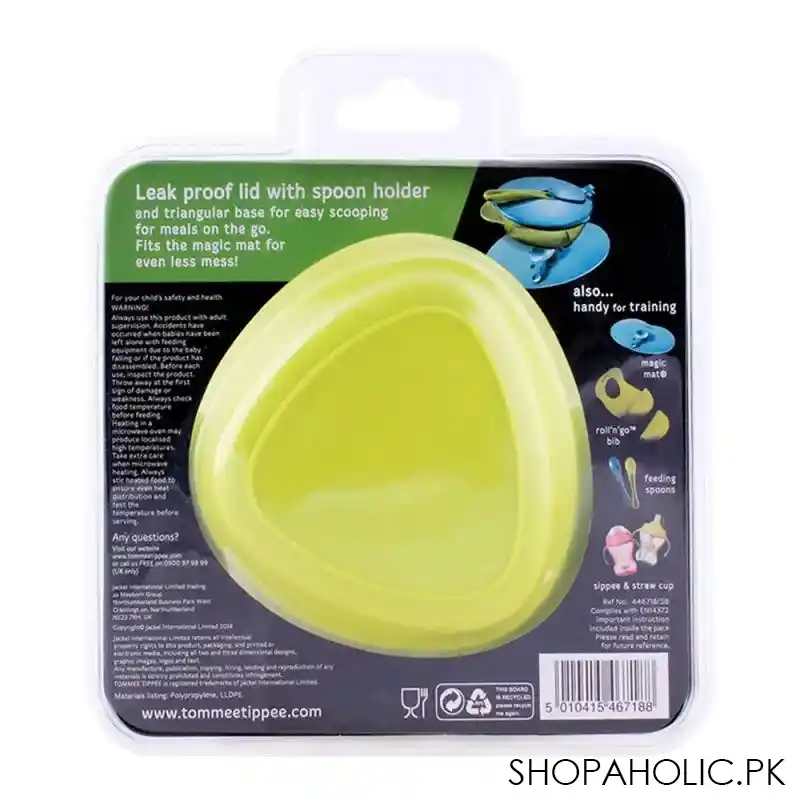 tommee tippee on the go feeding bowls with travel lid and feeding spoon  6m+, 2 bowls, 446718/38 image2