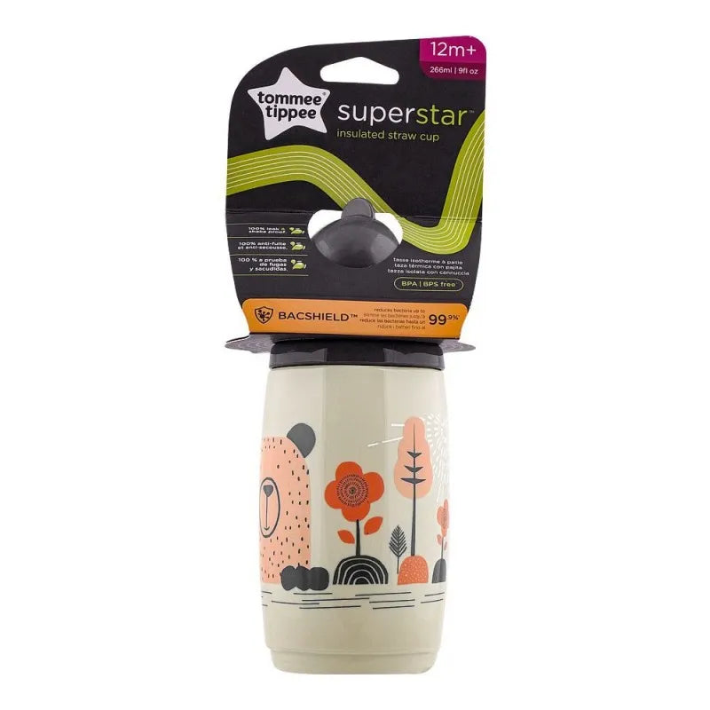 tommee tippee superstar insulated straw cup, 12m+, 266ml, 447824 image2