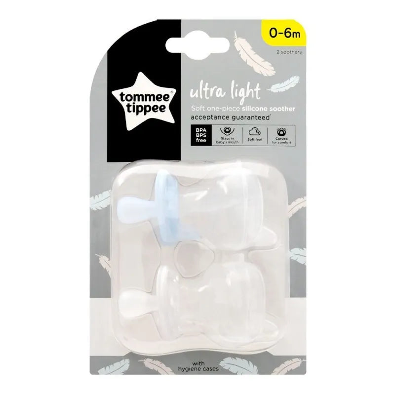 tommee tippee ultra light soft silicone soother, 2 pack, 0 6m, 433452/38 image2