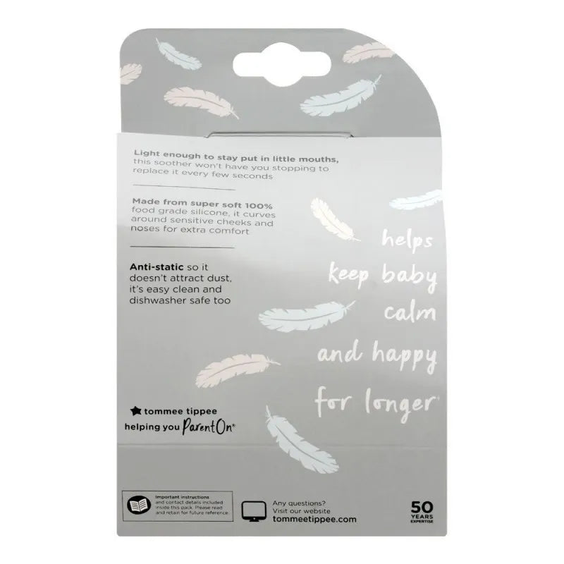 tommee tippee ultra light soft silicone soother, 2 pack, 0 6m, 433452/38 image3