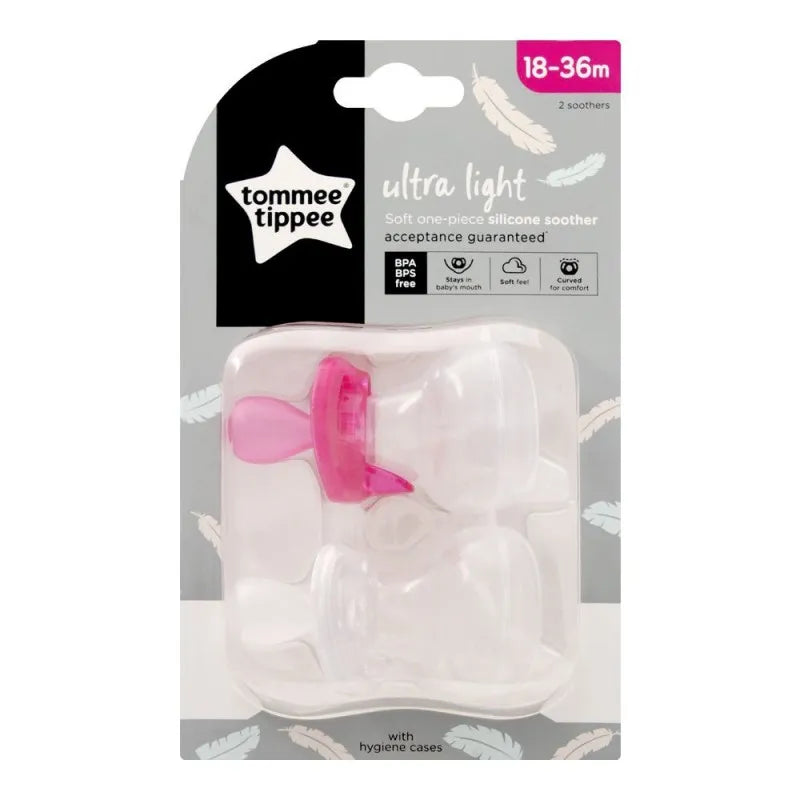 tommee tippee ultra light soft silicone soother, 2 pack, 18 36m 433455/38 image2