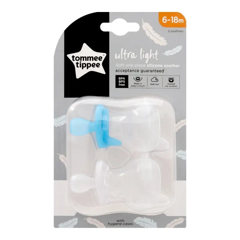 tommee tippee ultra light soft silicone soother, 2 pack, 6 18m, 433453/38 image2