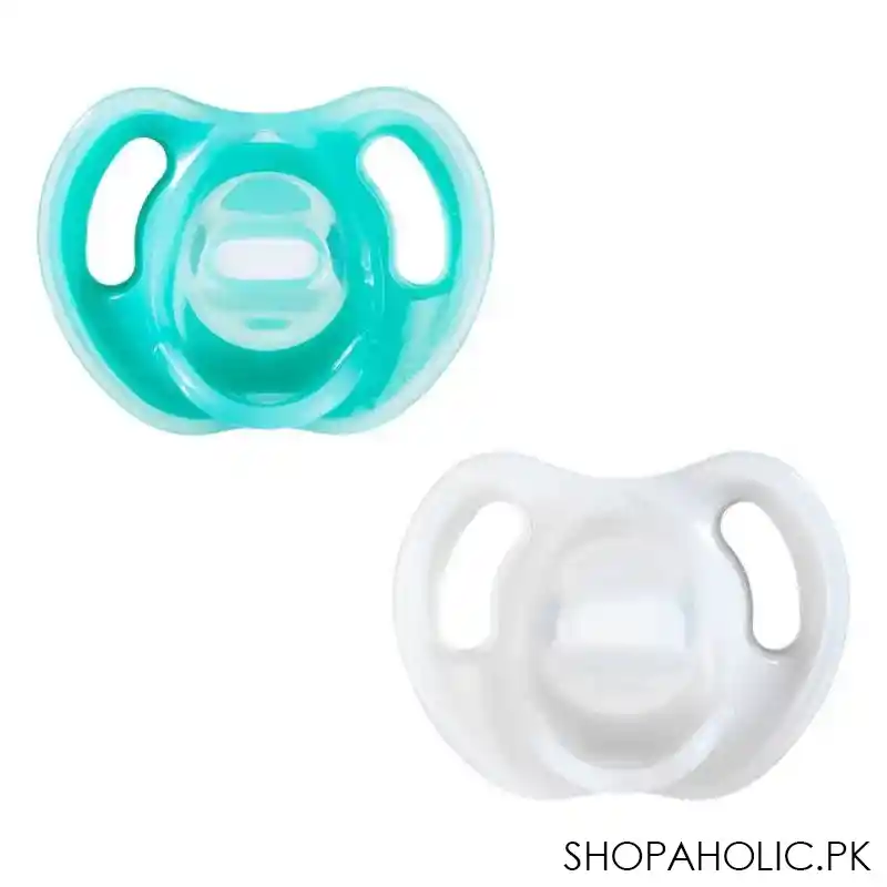 tommee tippee ultra light soft silicone soother, for 0 6 months, 2 pack, 533495 main image