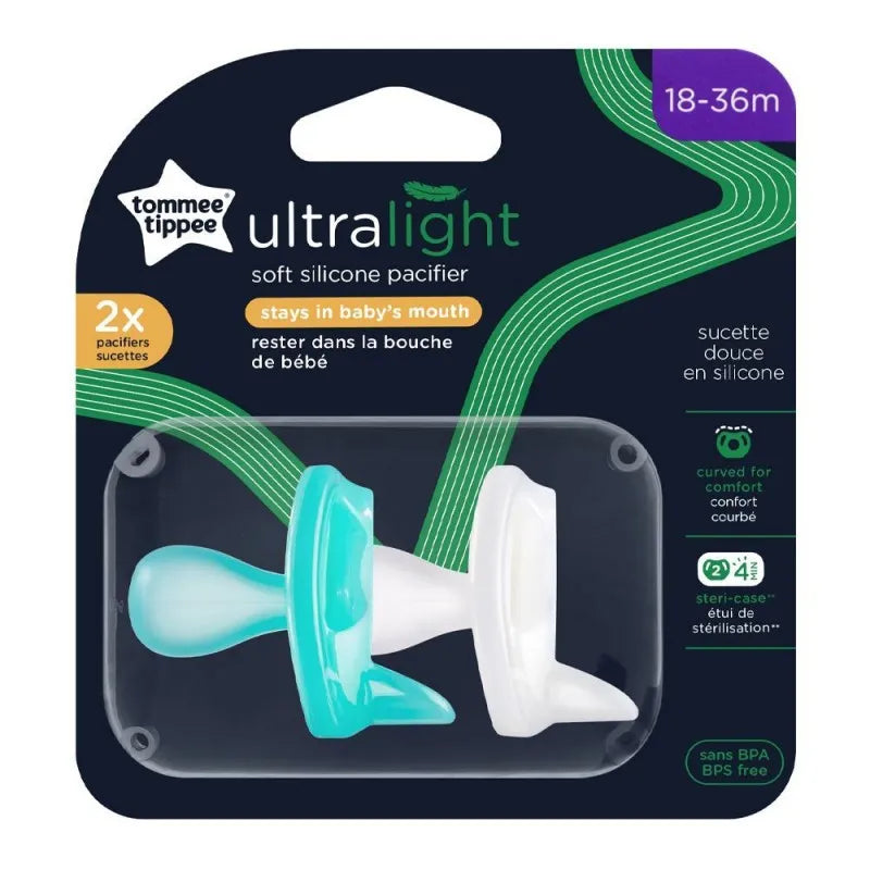 tommee tippee ultra light soft silicone soother, for 18 36 months, 2 pack, 533482 image2