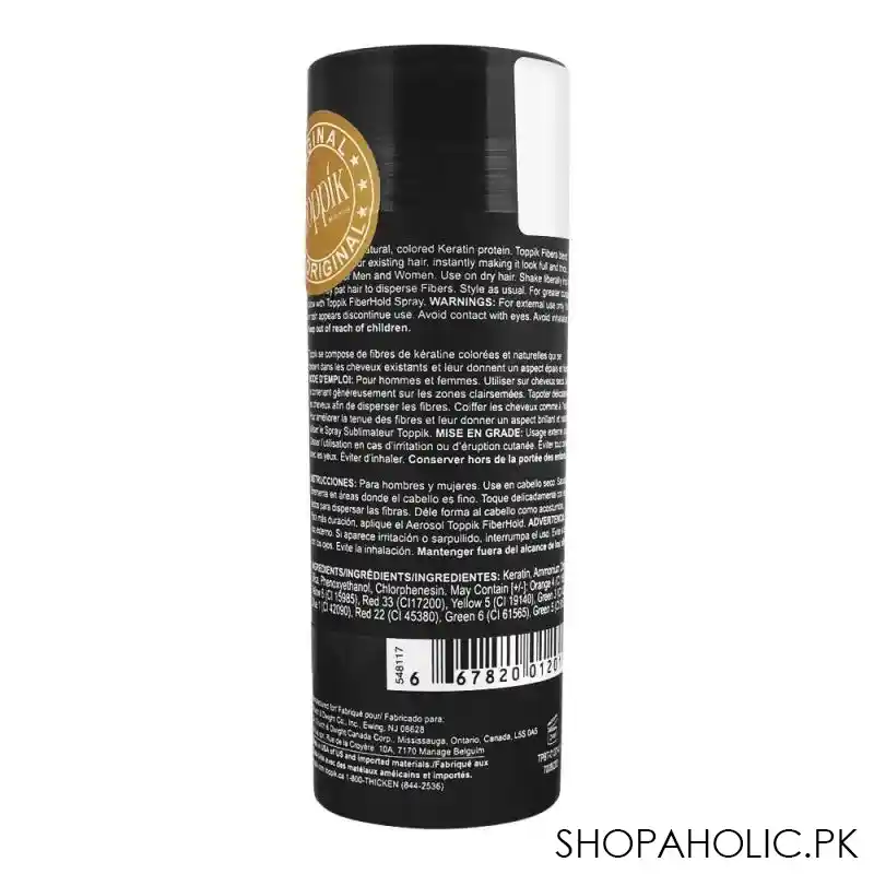 toppik hair building fibers, black, 27.5g image2