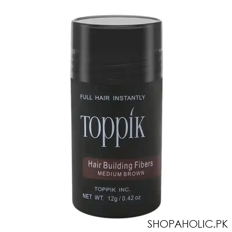 toppik hair building fibers, medium brown, 12g main image