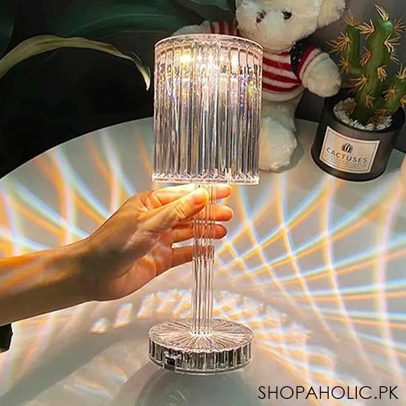 touching control crystal diamond table lamp main image