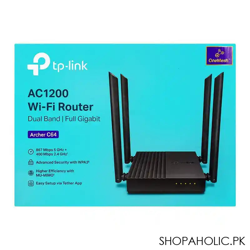 TP-LINK Dual Band Full Gigabit AC1200 Wireless Router, Archer C64 - Image 6