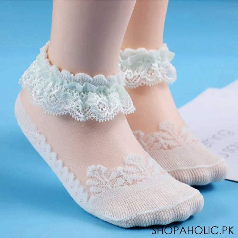 transparent lace socks for women image2