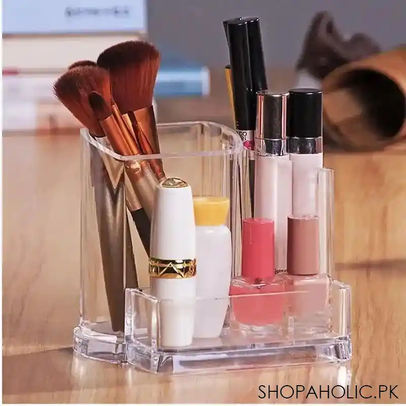 transparent makeup brush bucket main image