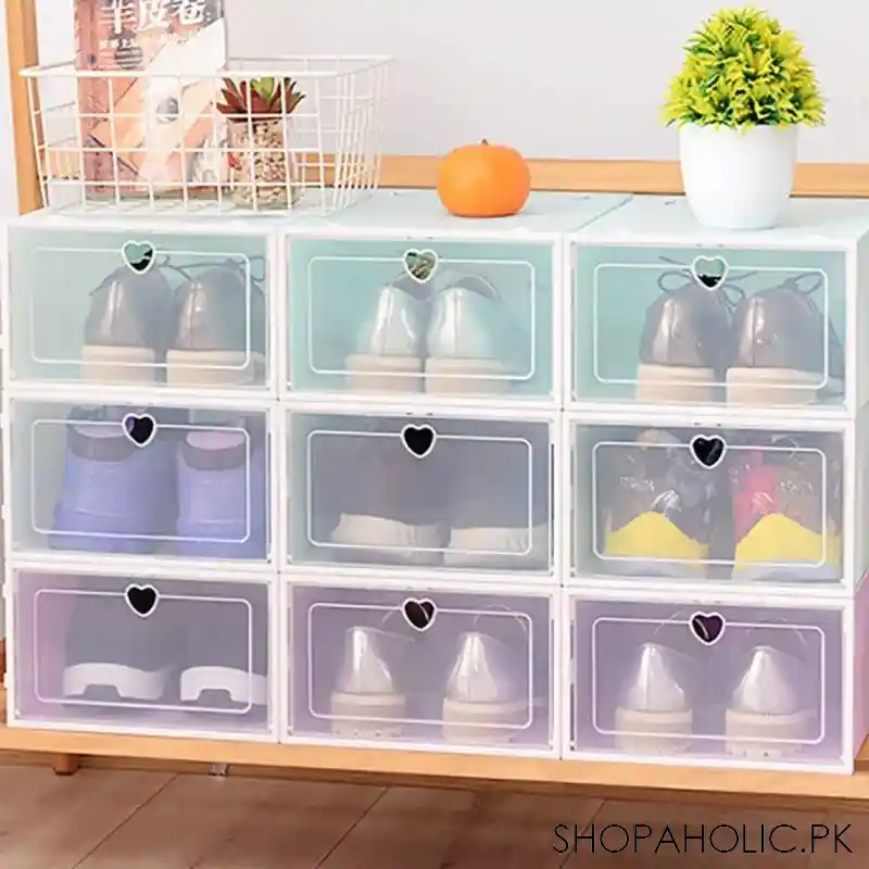 transparent shoe rack main image