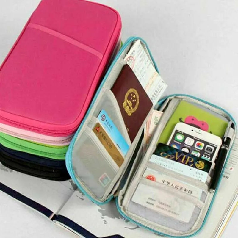 travel passport wallet multi function waterproof family passport holder main image