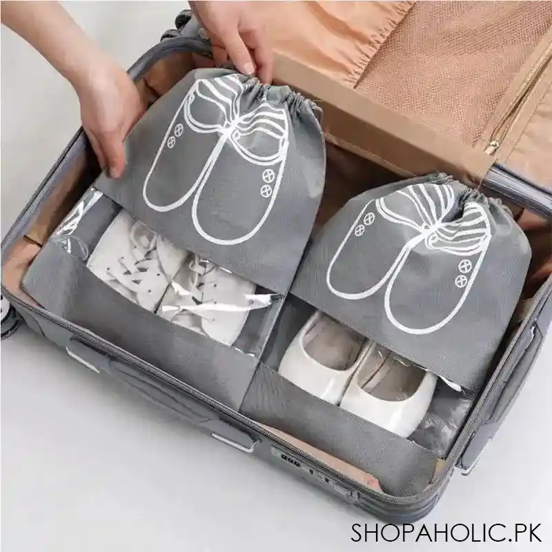 travel shoes storage bag closet organizer image5