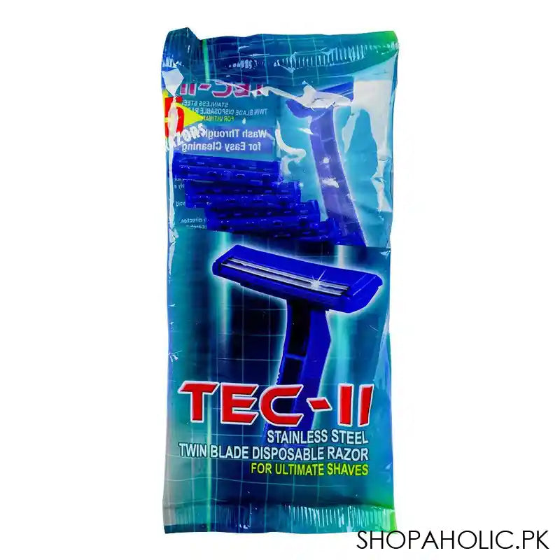 Treet Tec-II Disposable Razor Bag, Blue, 5-Pack - Main Image