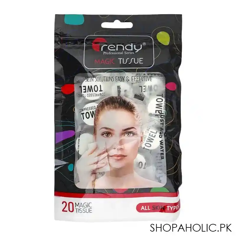 trendy magic face wipes, 20pcs, td 183 main image