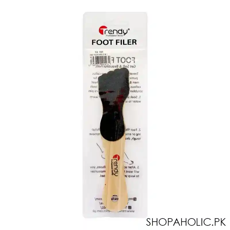 trendy wood foot filer, 2 in 1, td 194 image2