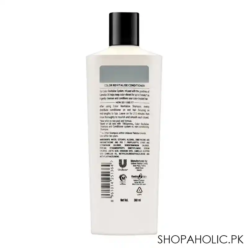 tresemme color revitalise with camelia oil conditioner, 360ml image2