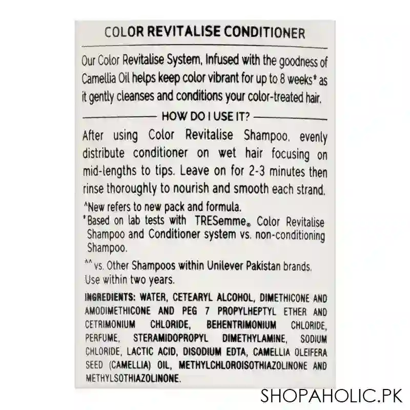 tresemme color revitalise with camelia oil conditioner, 360ml image3