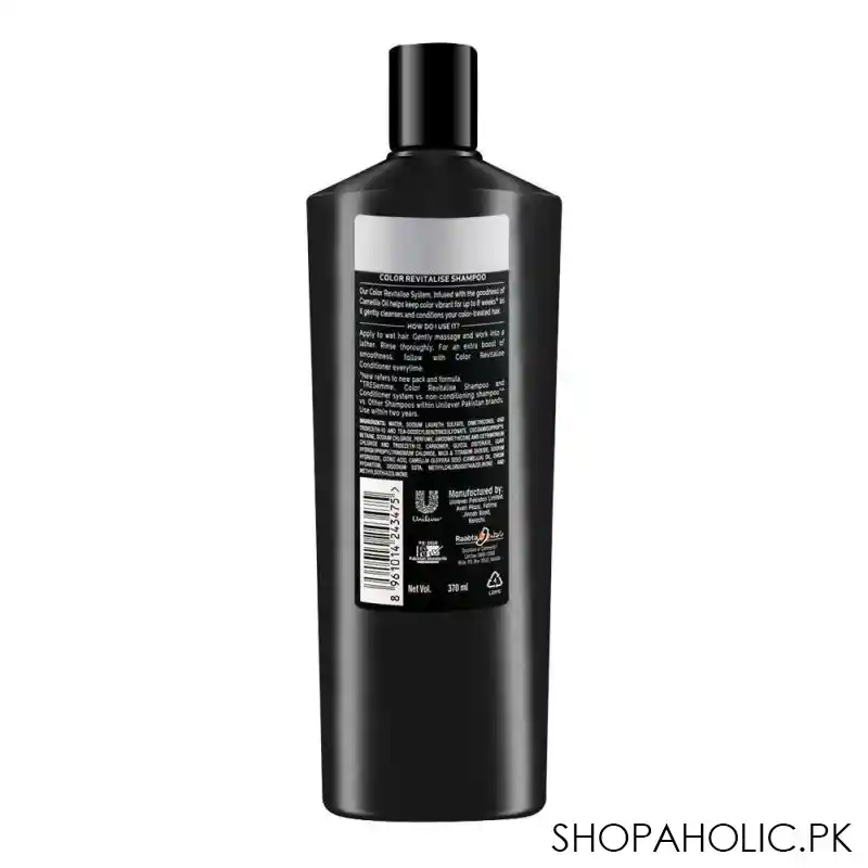 tresemme color revitalise with camelia oil pro collection shampoo, 370ml image2