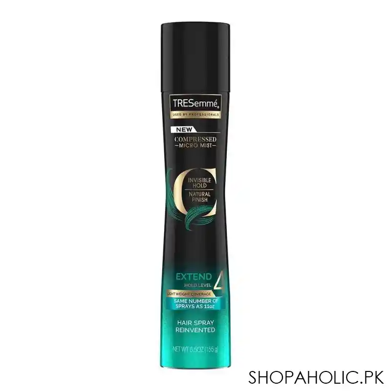 tresemme compressed micro mist extend hold level 4 hair spray, 155g main image