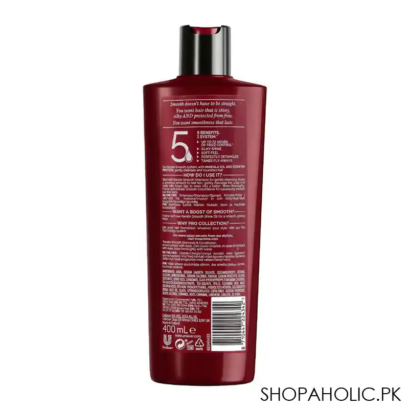 Tresemme Pro Collection Keratin Smooth Shampoo, 400ml - Image 2