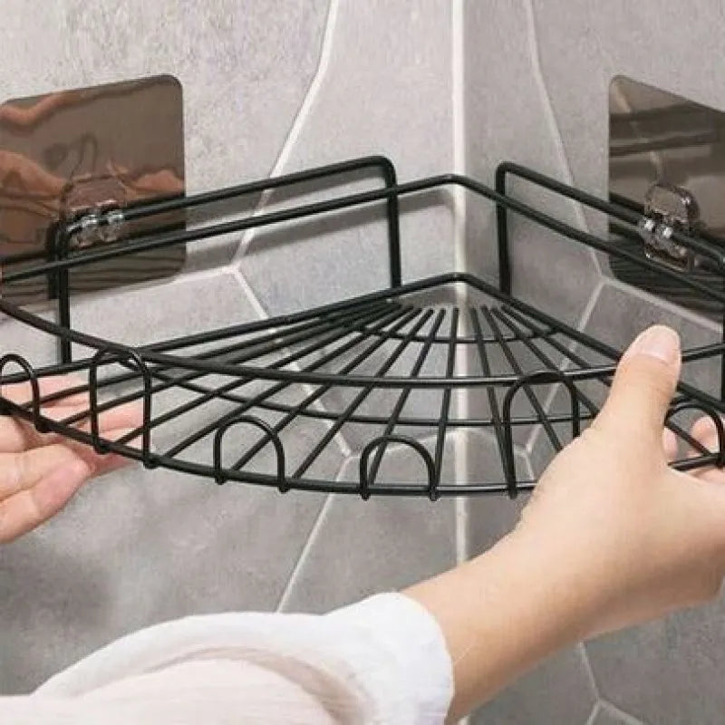 triangle corner metal shower rack image3