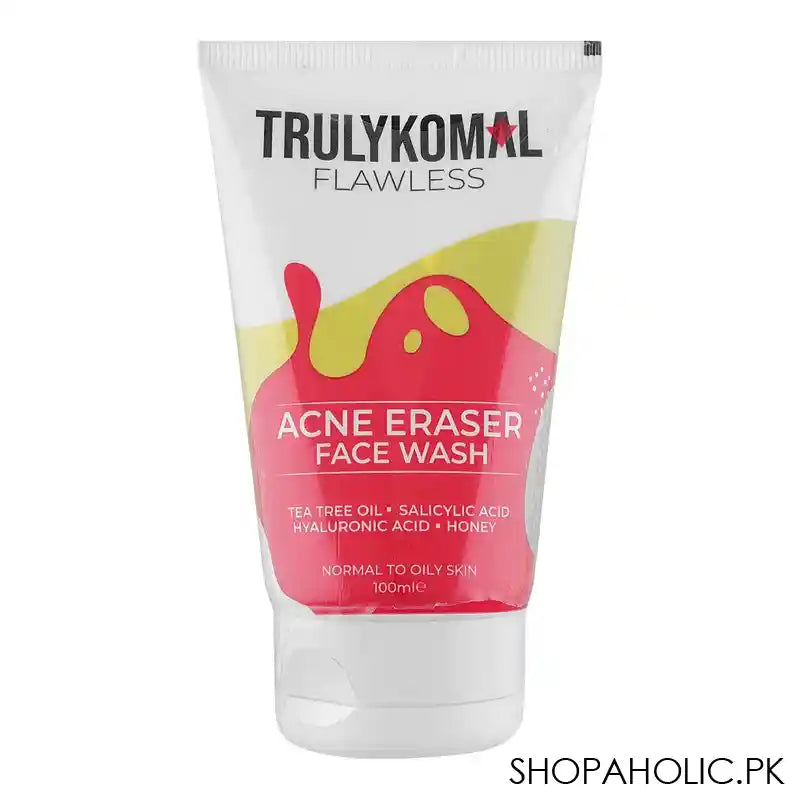 Truly Komal Flawless Acne Eraser Face Wash, 100ml - Main Image