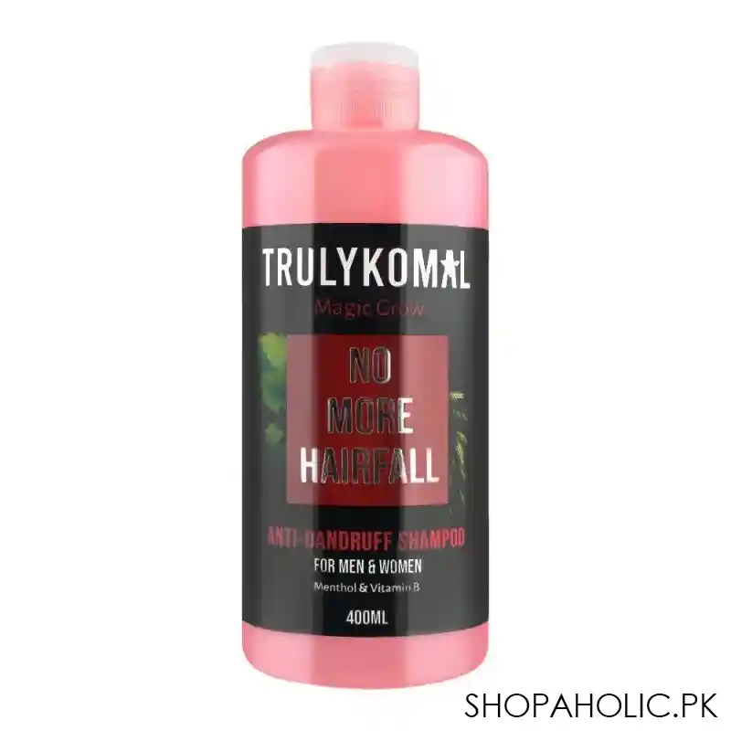 truly komal magicgrow no more hairfall anti dandruff shampoo, 400ml main image