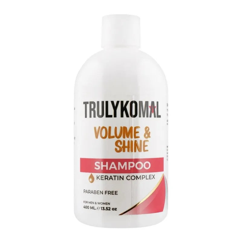 truly komal volume & shine keratin complex shampoo, paraben free, 400ml main image