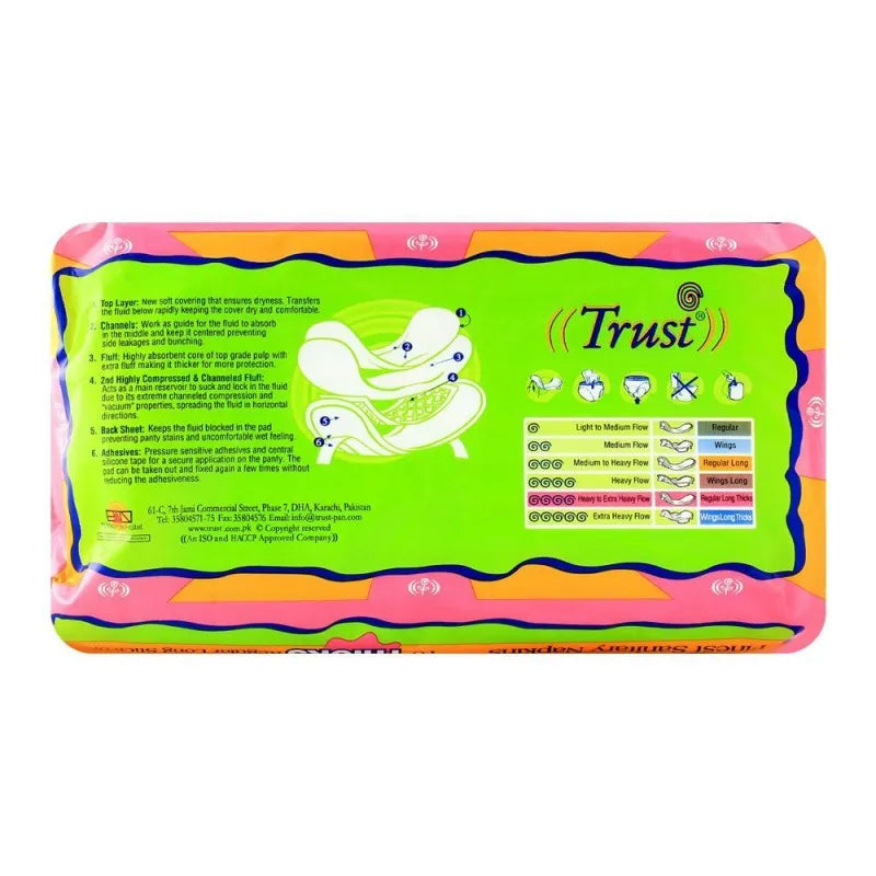 trust regular long stick ons thicks napkins 10 pack image2