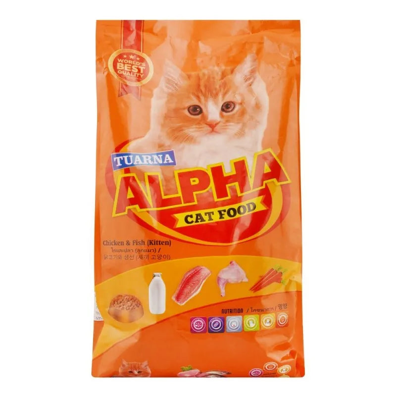 tuarna alpha cat food chicken & fish (kitten) 1300g main image