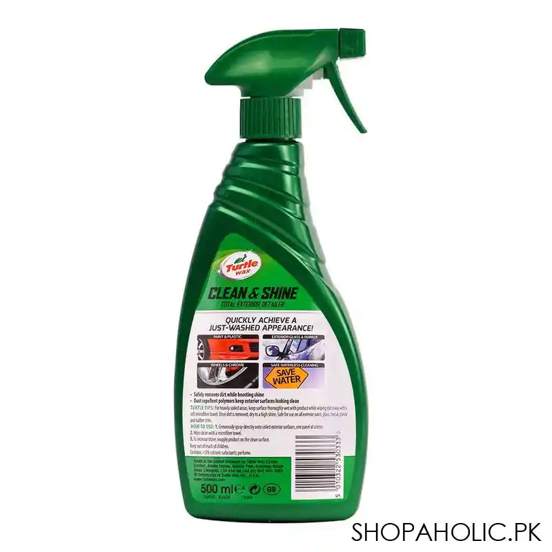 Turtle Wax Clean & Shine Total Exterior Detailer, 500ml - Image 3