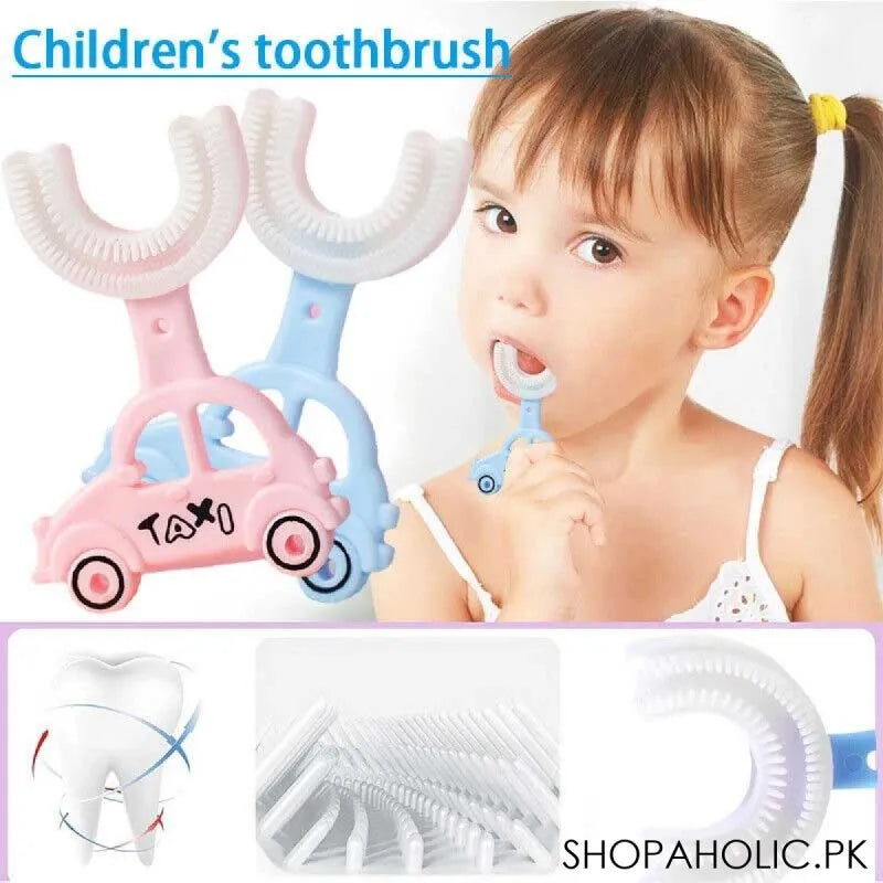 u shaped car taxi toddler toothbrush silicone brush cleaning teeth for kids image10