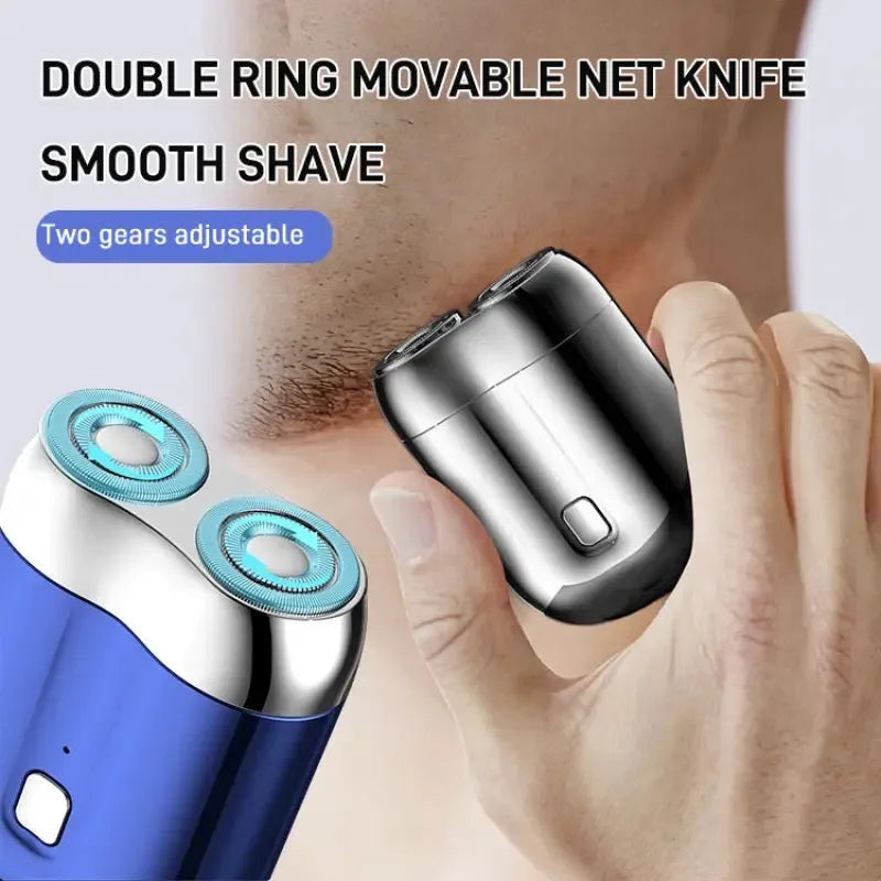 u shaped mini double head electric shaver image2