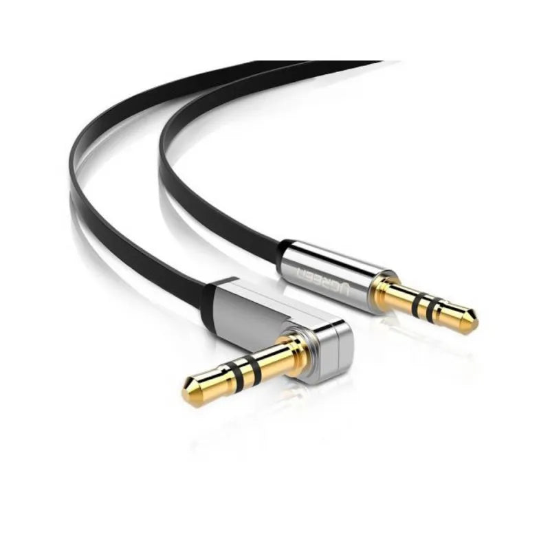 ugreen 3.5mm straight to 90 degree audio cable, 3m, flat/black, 10728 image3