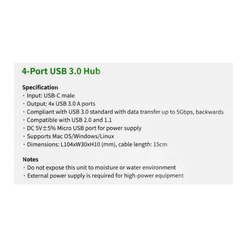 ugreen 4 port usb 3.0 hub, 70336 image5