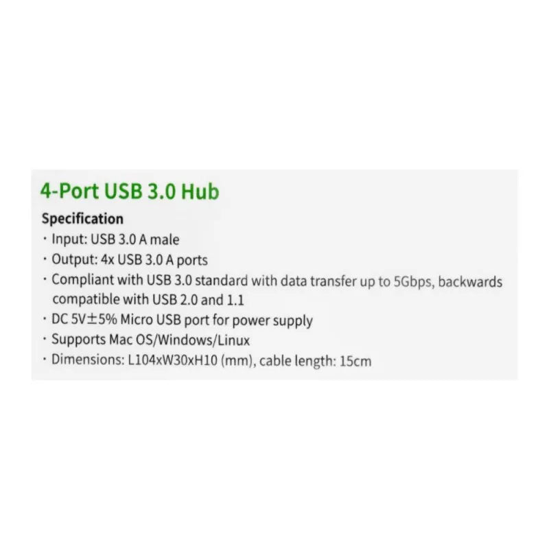 ugreen 4 port usb 3.0 hub, ultra slim, 50985 image5