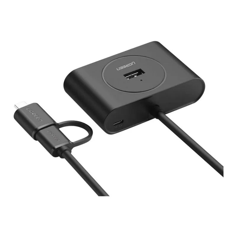 ugreen 4 port usb 3.0 hub with otg, black, 40850 image2